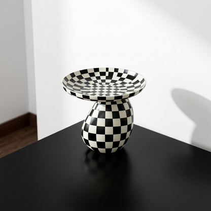 Checkered Resin Decorative Tray