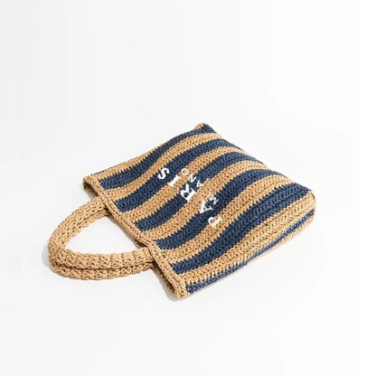 Handwoven Straw Beach Tote