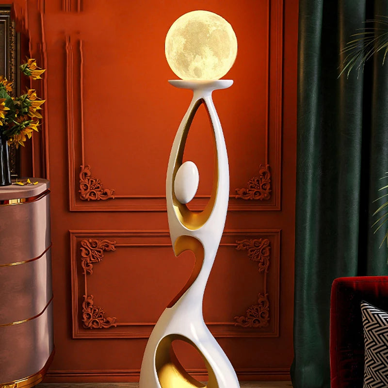 Lunar Embrace™ Sculptural Floor Lamp
