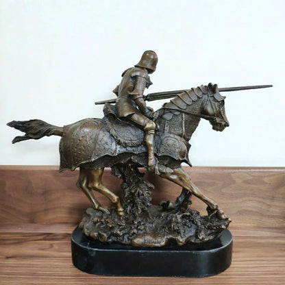 THE VALIANT CHARGE | Bronze Knight Sculpture