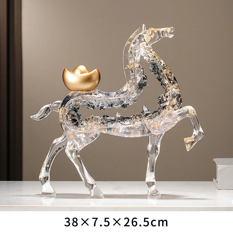 Crystal-Form Horse Sculpture