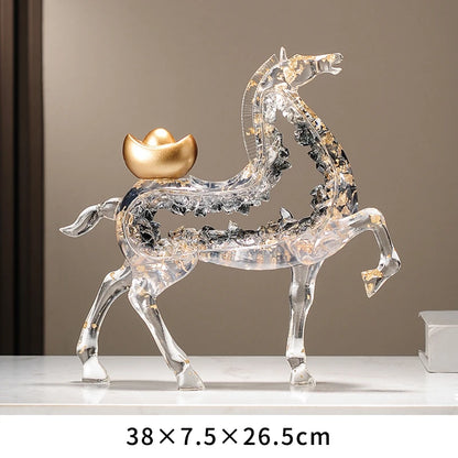 Crystal-Form Horse Sculpture