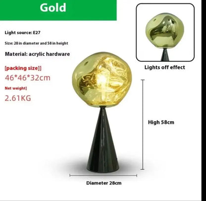 The Vulcan - Organic Form Floor Lamp with Smoke Gray Shade