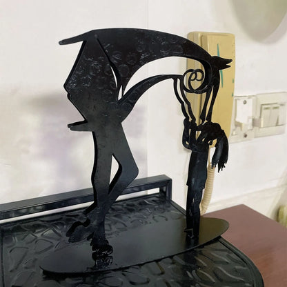 Sacred Bond - Hand-Forged Horse &amp; Human Sculpture