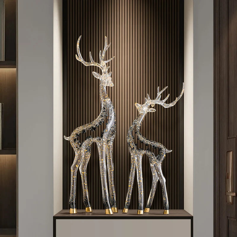 Crystal-Form Stag Sculpture