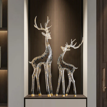 Crystal-Form Stag Sculpture
