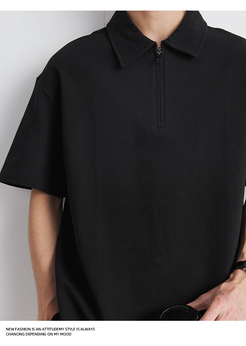 Retro Half-Zip Polo Shirt