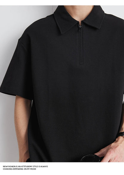 Retro Half-Zip Polo Shirt