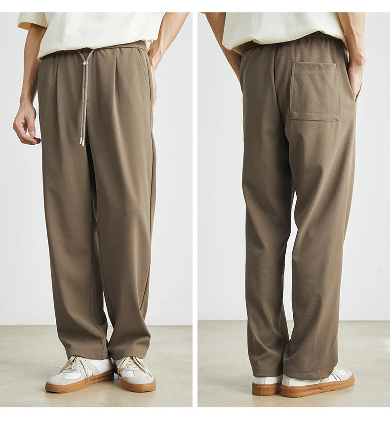 Japanese-Style Elastic Waist Pants