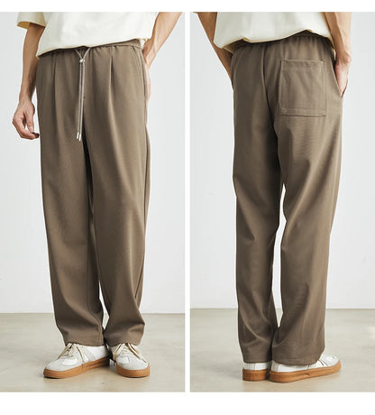 Japanese-Style Elastic Waist Pants