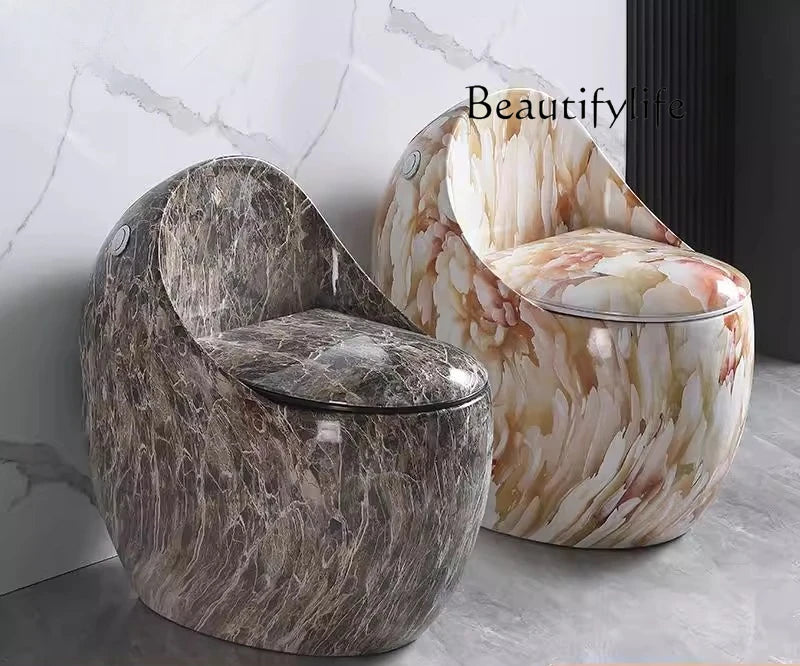 Luxury Egg-Shaped One-Piece Toilet