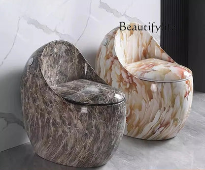 Luxury Egg-Shaped One-Piece Toilet