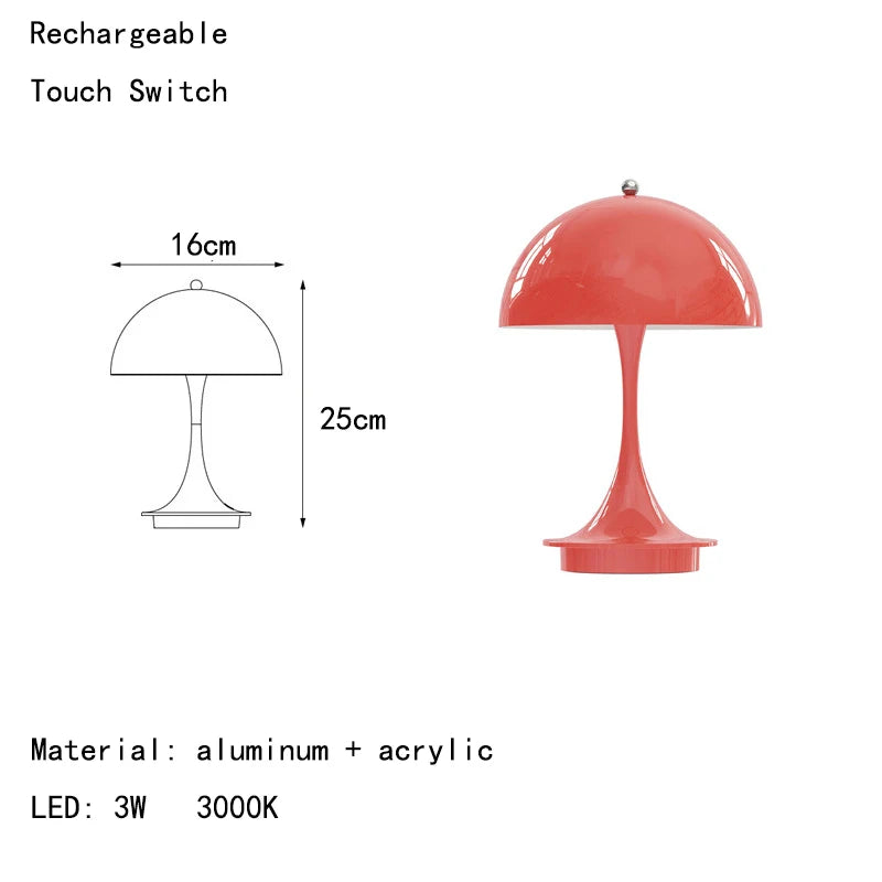 Rechargeable Aluminum Table Lamp
