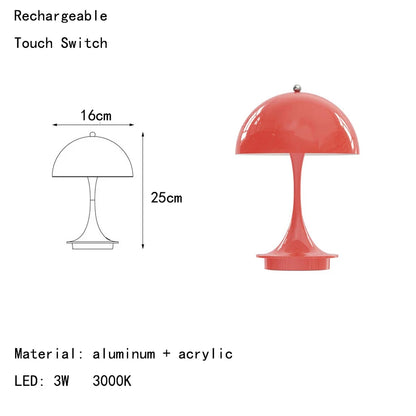 Rechargeable Aluminum Table Lamp