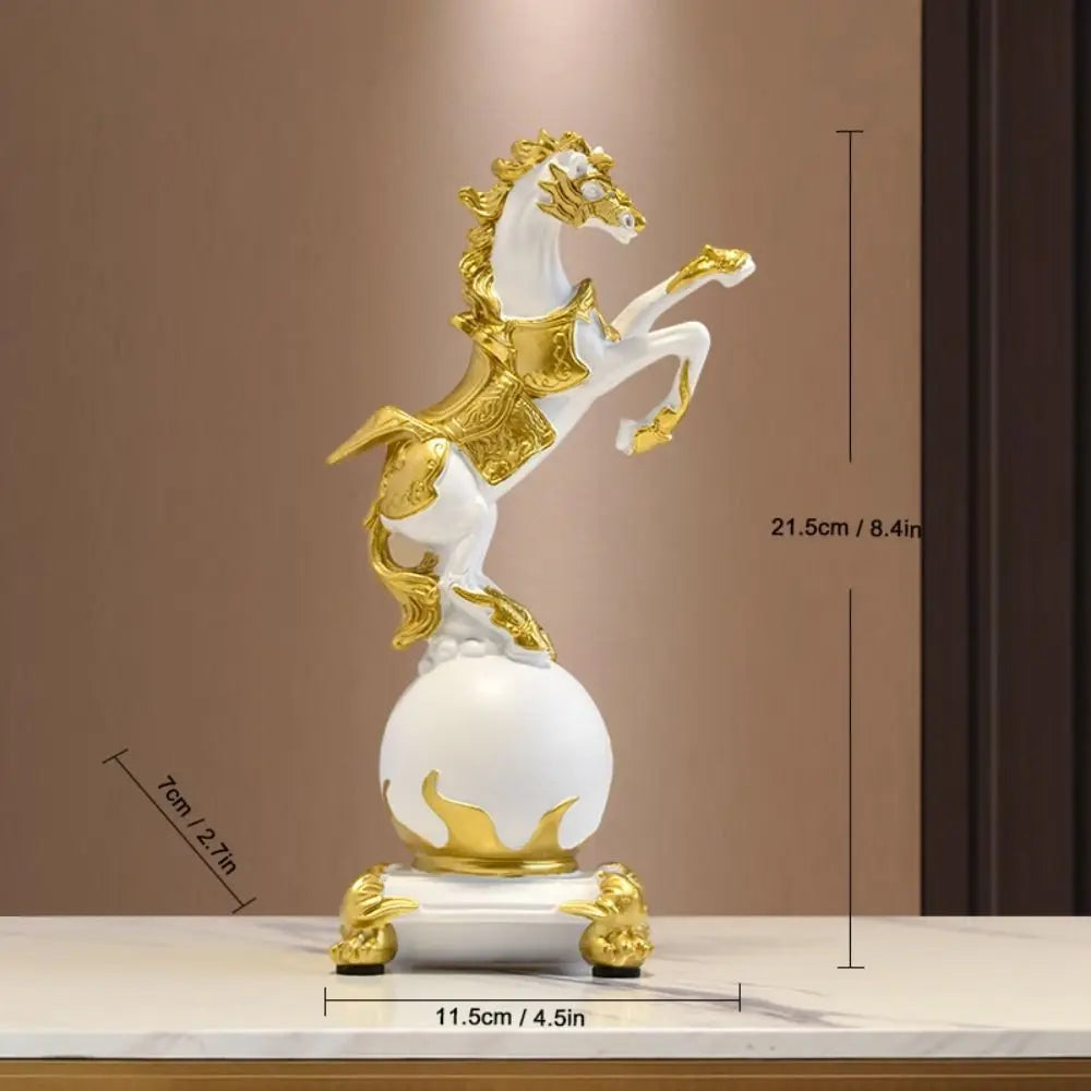 WORLD CONQUEROR | Rearing Horse Globe Sculpture