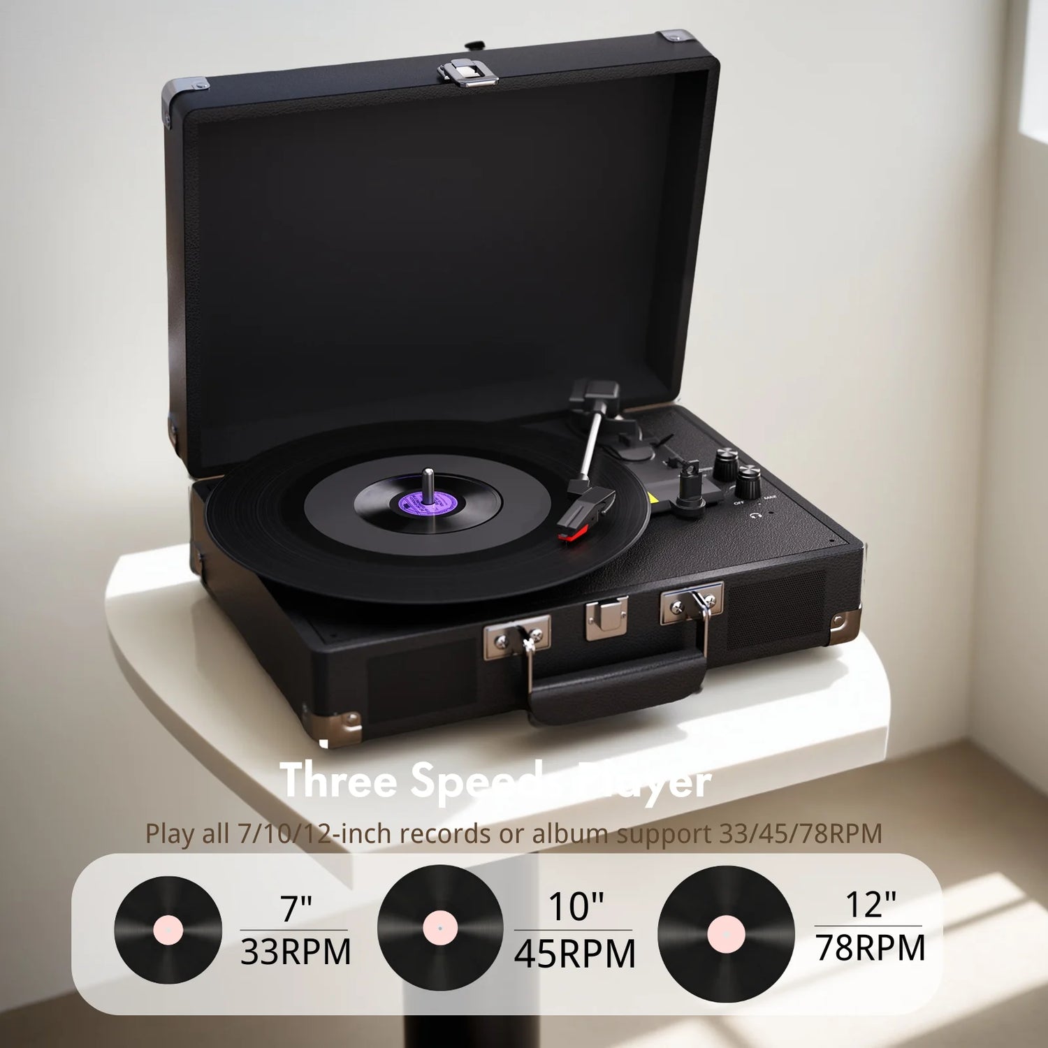 VinylEx™ Professional Suitcase Turntable