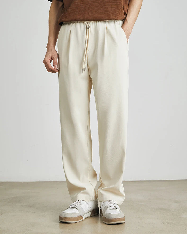 Japanese-Style Elastic Waist Pants