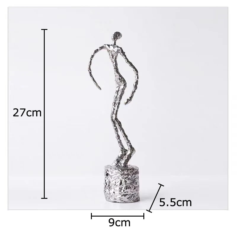 The Expression - Twisted Dancer Sculpture in Modern Metal