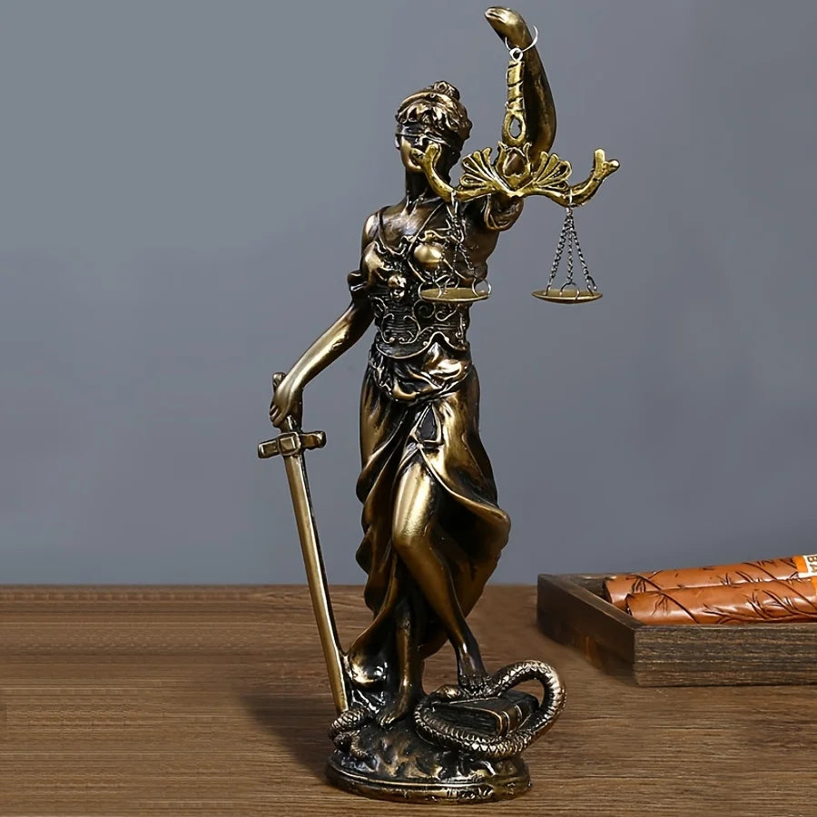 Lady Justice – Symbol of Law & Balance Resin Figurine