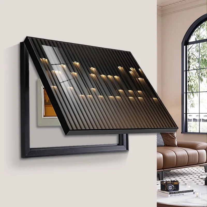 Abstract Meter Box Cover Panel