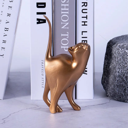 Feline Grace™ Golden Cat Sculpture Set
