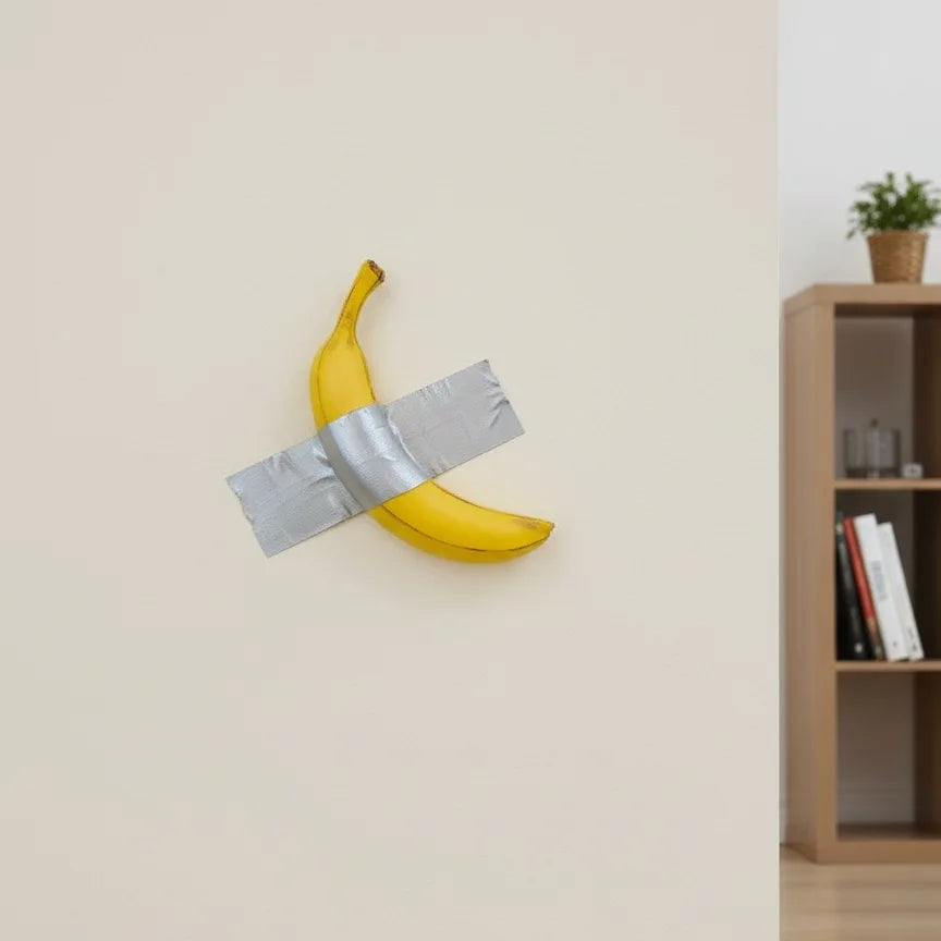 Taped Banana Wall Decor