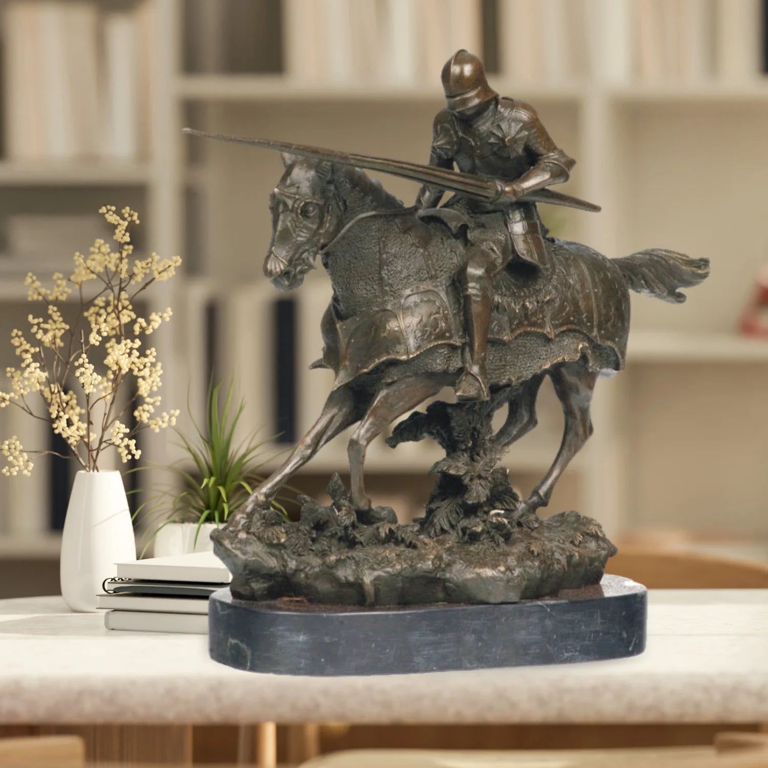 THE VALIANT CHARGE | Bronze Knight Sculpture
