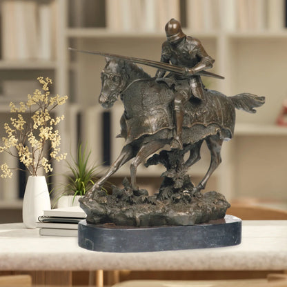 THE VALIANT CHARGE | Bronze Knight Sculpture