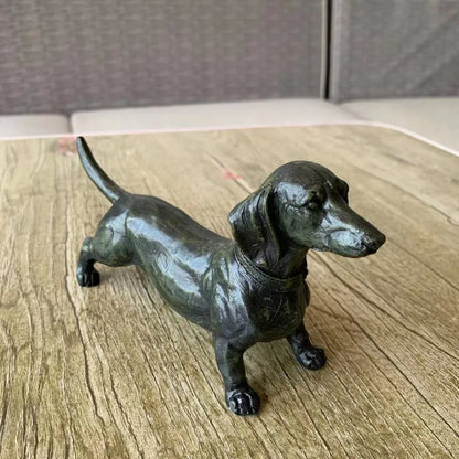Standing Black Dachshund Figurine