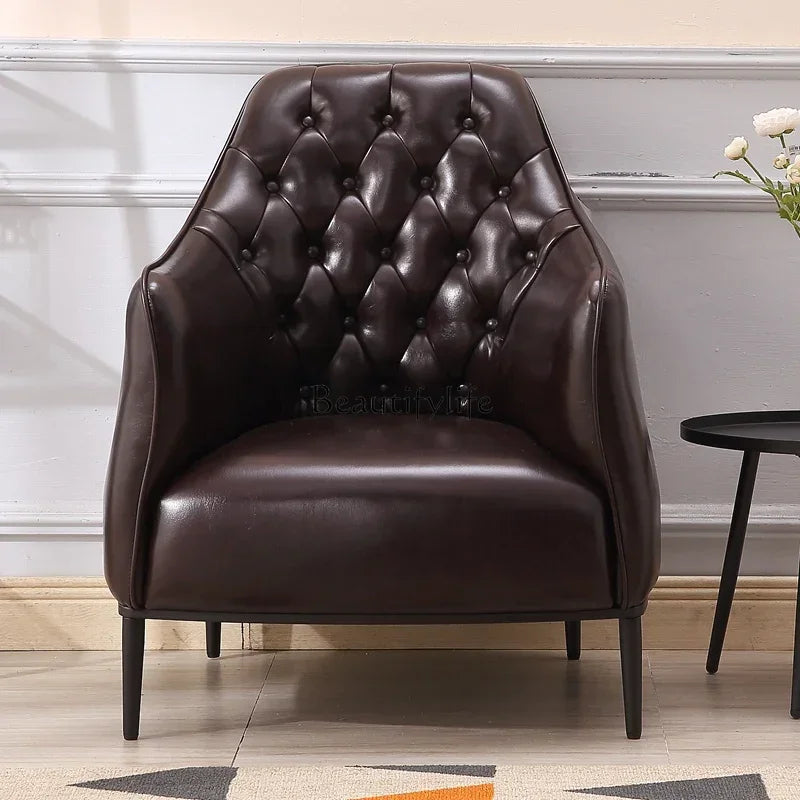Diamond-Tufted Accent Chair