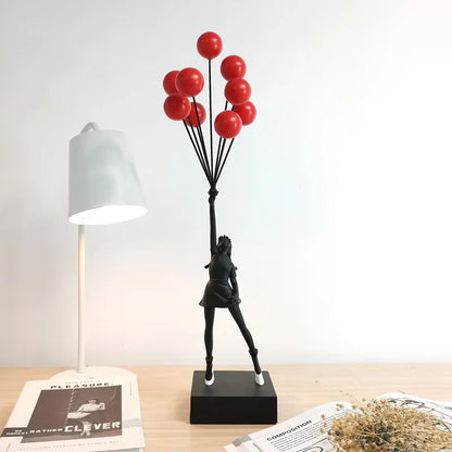 BALLOON GIRL SCULPTURE with Wire Balloon Forms