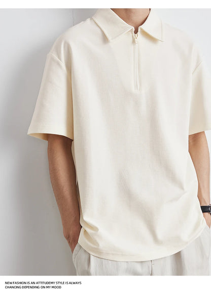 Retro Half-Zip Polo Shirt