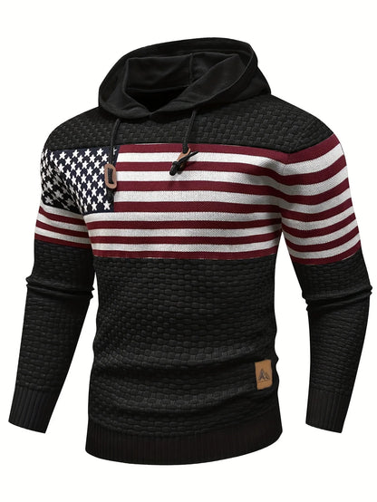 Heritage Stripe Knit Pullover Hoodie