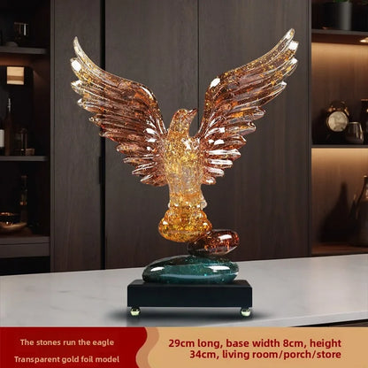 Transparent Resin Eagle Sculpture