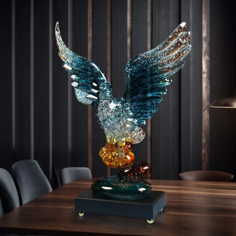 Transparent Resin Eagle Sculpture