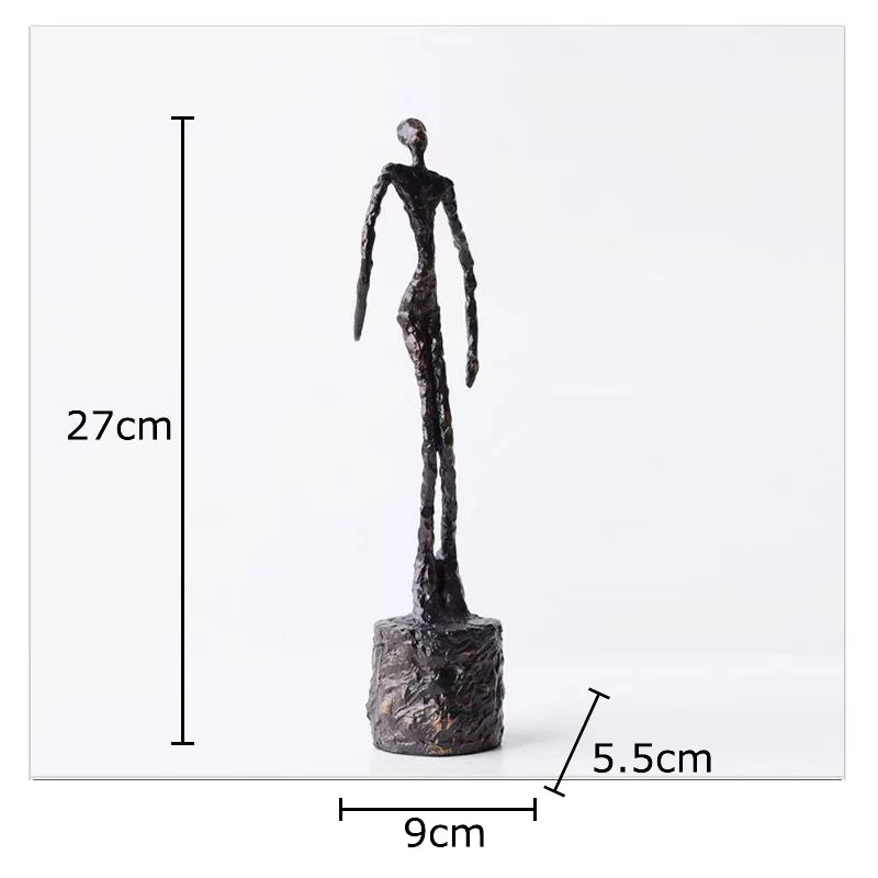 The Expression - Twisted Dancer Sculpture in Modern Metal