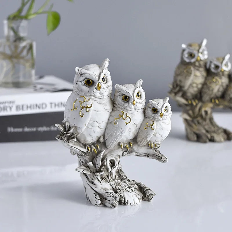 Owl Family Tree Sculpture