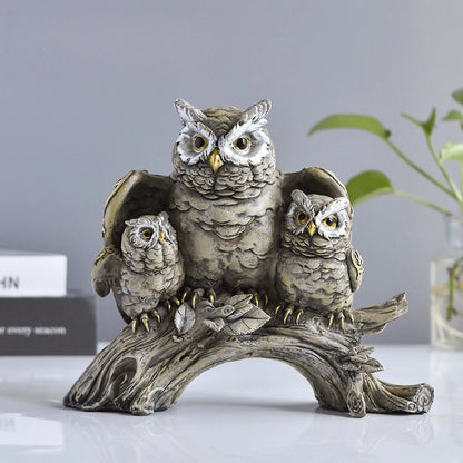 Owl Family Tree Sculpture