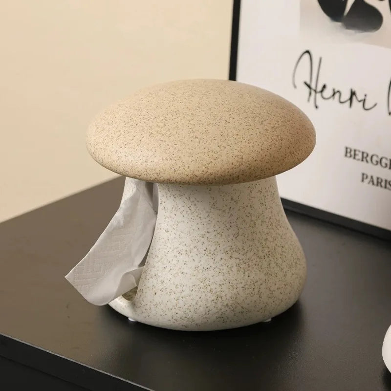 Mushroom Ceramic Tissue Box