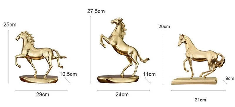 Equestrian Elegance - Copper Horse Sculpture