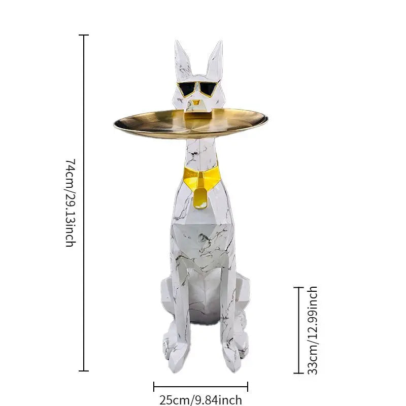 DOBERMAN TRAY HOLDER SCULPTURE