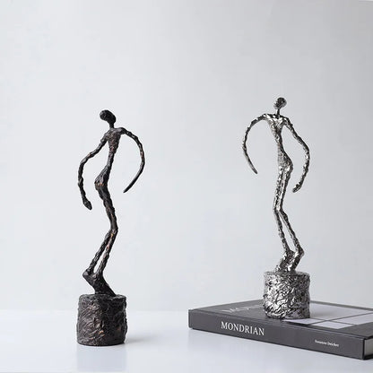 The Expression - Twisted Dancer Sculpture in Modern Metal