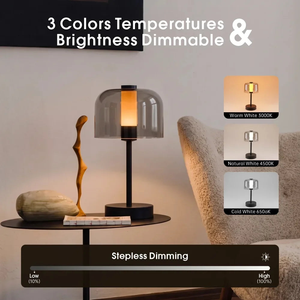 Cordless Clear Acrylic Table Lamp