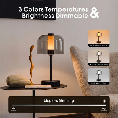 Cordless Clear Acrylic Table Lamp