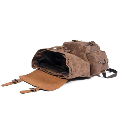 Trailblazer Canvas Leather Backpack