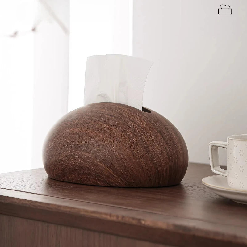 Walnut Grain Tissue Box