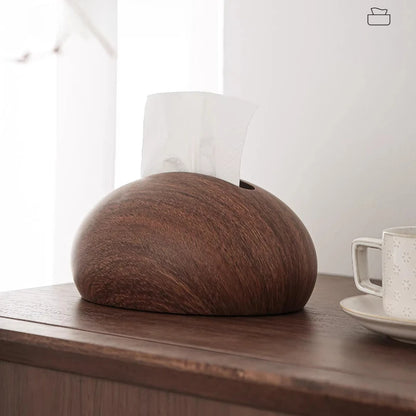 Walnut Grain Tissue Box