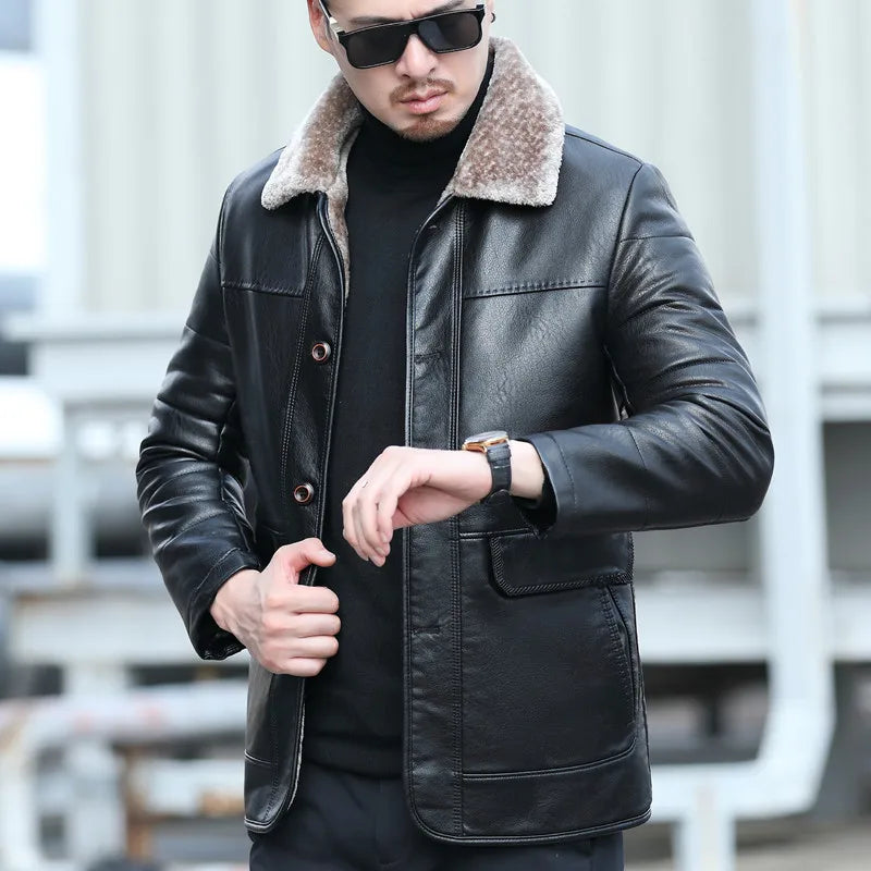 Aviator Shearling Leather Jacket
