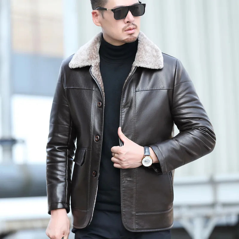 Aviator Shearling Leather Jacket