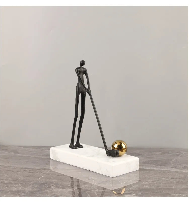 Abstract Golfer Figurine